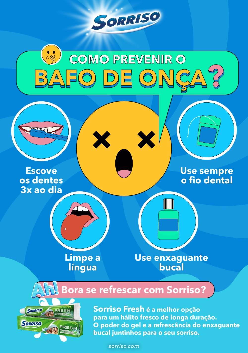 infográfico sobre como prevenir mau hálito